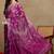 women's floral print chiffon saree -magenta