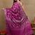 women's floral print chiffon saree -magenta