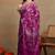 women's floral print chiffon saree -magenta