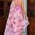women's floral print chiffon saree -pink