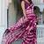 women's shibori print chiffon saree -wine