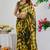 women's shibori print chiffon saree -green