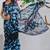 women's shibori print chiffon saree -blue
