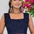 women's shibori print chiffon saree -blue