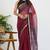 women's ikkat print kota doria saree -red