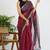 women's ikkat print kota doria saree -red