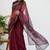 women's ikkat print kota doria saree -red