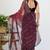 women's ikkat print kota doria saree -red