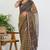 women's ikkat print kota doria saree -beige
