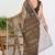 women's ikkat print kota doria saree -beige