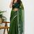 women's ikkat print kota doria saree -green