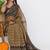 women's ikkat print kota doria saree -beige