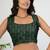 women's ikkat print kota doria saree -green