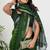 women's ikkat print kota doria saree -green