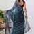 women's ikkat print kota doria saree -blue