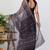 women's ikkat print kota doria saree -purple
