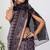 women's ikkat print kota doria saree -purple