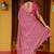 women's floral print cotton silk saree -pink