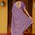 women's floral print cotton silk saree -lavender