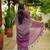 women's madhubani print cotton blend saree -magenta
