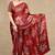 women's floral print chiffon saree -green