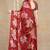 women's floral print chiffon saree -green