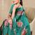 women's floral print chiffon saree -yellow