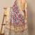 women's floral print chiffon saree -grey