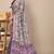 women's floral print chiffon saree -grey