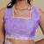 women's floral print chiffon saree -purple