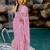 women's floral print chiffon saree -pink
