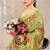 women's floral print chiffon saree -pink
