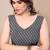 women's block print kota doria saree -grey