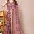 women's block print kota doria saree -pink