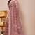 women's block print kota doria saree -pink