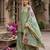 Sage green floral sharara ensemble
