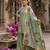 Sage green floral sharara ensemble