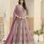PINK COLOR ZARI WORK GEORGETTE SEMI STICHED DESIGN GOWN 
