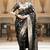 Black zari woven silk saree elegant banarasi style wedding wear with blouse