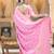 Light pink zari woven silk Blend saree with blouse