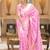 Light pink zari woven silk Blend saree with blouse