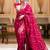 Rani zari woven silk saree elegant banarasi style wedding wear with blouse
