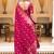 Rani zari woven silk saree elegant banarasi style wedding wear with blouse