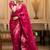 Rani zari woven silk saree elegant banarasi style wedding wear with blouse