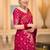 Rani zari woven silk saree elegant banarasi style wedding wear with blouse