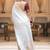White zari woven silk saree elegant banarasi style wedding wear with blouse