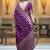 Wine zari woven silk saree elegant banarasi style wedding wear with blouse