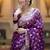 Wine zari woven silk saree elegant banarasi style wedding wear with blouse