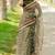 women's floral print kota doria saree -green