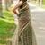women's floral print kota doria saree -green